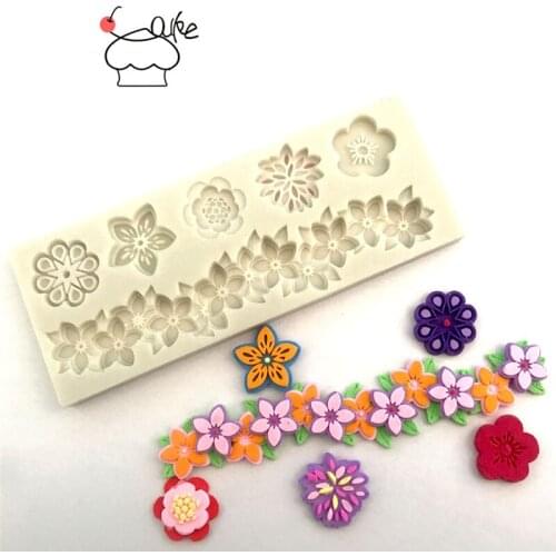 Small flower silicone mold DIY syrup chocolate tool UV resin ceramic clay jewelry accessories baking utensils