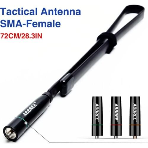 Colorful ABBREE AR-152C Foldable Tactical SMA-Female 72CM Antenna 144/430Mhz For UV-5R UV-82 BF-888S Ham Radio