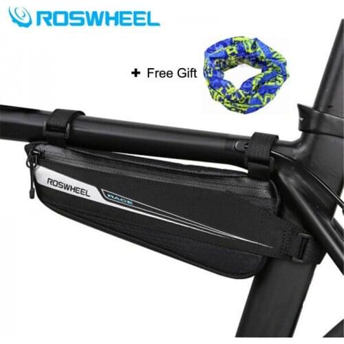 ROSWHEEL Bicycle Triangle Bag Road Bike Upper Tube Breaking Wind Pouch Cycling Front Beam Pannier Bicicleta 0.6L Triathlon Bag