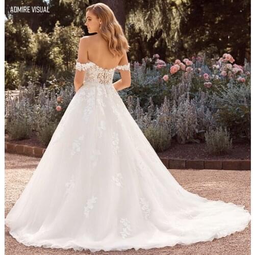 Wedding Dress A-Line Deep Sweetheart Neckline Off The Shoulder Marry With For Party Plus Sizes Bride Gown Vestidos De Novia
