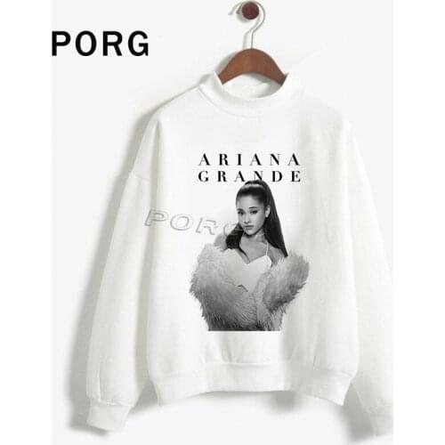 Ariana Grande Sweatshirt Women Round Neck Gothic Streetwear Harajuku Sudadera Mujer 2019 New Women Clothes Long Sleeve Hoodies