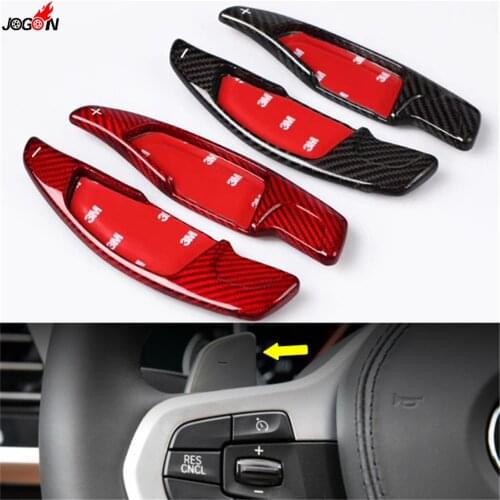 Carbon Fiber Steering Wheel Extension Paddle Shift Trim For BMW 5 Series G30 7 Series G11 G12 X3 G01 X4 G02 M5 F90 2017 2018