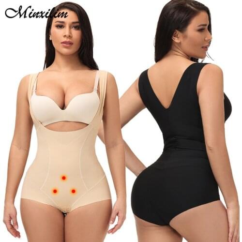 Underbust Bodysuit Corset Slimming Tummy Flat Belly Waist Cincher Body Shaper Womens Underwear Push Up Butt Lifter Shapewear