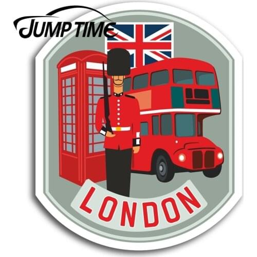 Jump Time London England UK Flag Vinyl Stickers - Sticker Laptop LuggageWaterproof Car Decal Trunk Car Accessories