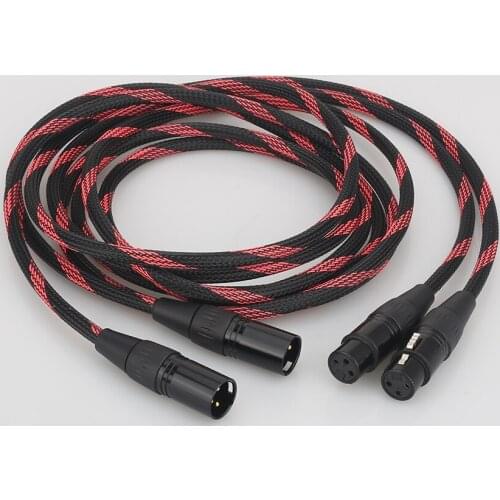 High Quality A53 HI-End Copper XLR Balanced Audio Cable 4N OFC 3 Pin 2 XLR Male to Female Audio Cable