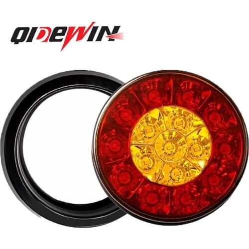Circular 16LED truck and truck tail light turn light 12V waterproof rear tail light brake light 24V