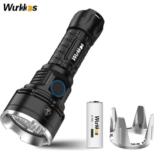 Wurkkos TS30 Rechargeable Flashlight 6000 Lumens Type -C Charge LED 4 SST40 ATR Torch Extra Stainless Bezel Power Indicator