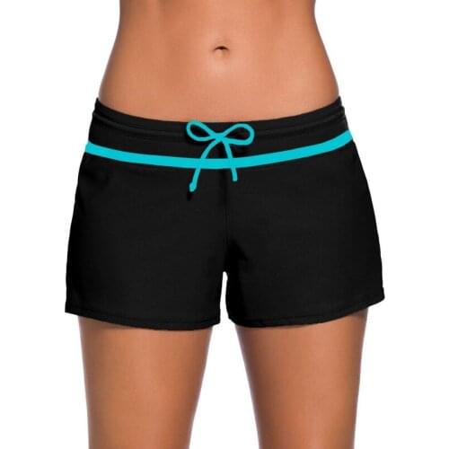 Plus Size Swimwear Women Summer Boxer Swimming Trunks Female Hot Spring Conservative Lace-up Boxer Shorts Swimming Trunks