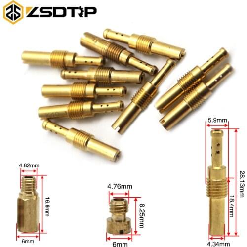 ZSDTRP Motorcycle Carburetor Main Jet Kit Set Slow/Pilot Jet Main Injectors Nozzle For PWK PE OKO Keihin KOSO Carbs Universal