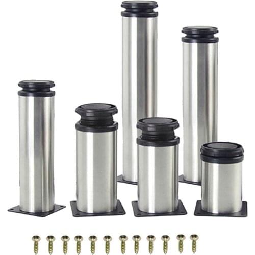 1Pcs 5-35CM Furniture Adjustable Cabinet Legs Stainless Steel Furniture Legs Table Sofa Bed Feet Furniture Replacement foot