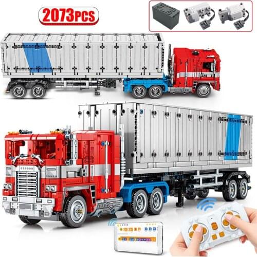 2073pcs City Technical RC Truck Building Blocks APP Programming Transport Vehicle Bricks Toys For Children Gifts
