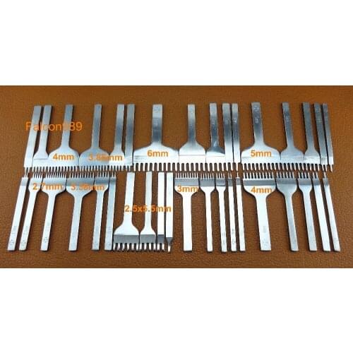 36pcs Leather Craft Sewing Stitching Pro Line Lacing Chisel Pricking Iron Punch Tool Set Kit Edger Creaser Groover Skiver Bevele