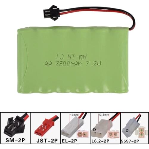 7.2v 2800mah AA NI-MH M Battery High capacity toy battery upgrade Electric toys Remote car ship robot rechargeable free shipping