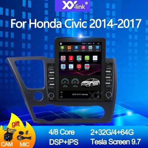 9.7" tesla style screen 4GB+64GB Android 10.0 Car radio dvd mulitmedia Player GPS Navigation for 2014-2017 Honda Civic audio