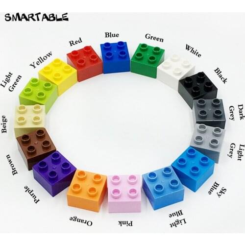 Smartable Big Bricks 2x2 Building Blocks Parts Compatible Major Brands Creative Toys For Children Of Low Age Gift 20pcs/Set