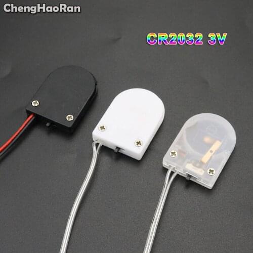 ChengHaoRan 5pcs CR2032 Button Coin Cell Battery Socket Holder Case Cover With ON/OFF Switch 3V x1 6V battery Storage Box
