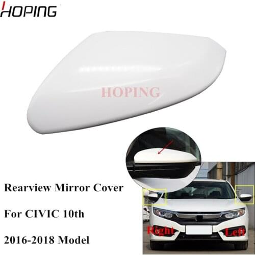 Hoping Rearview Mirror Cover Case For HONDA CIVIC 2016 2018 Outer Side Mirror Cover Base Color OE#76251-TBA-A11 76201-TBA-A11