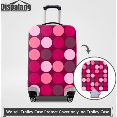 Dispalang Dots Circle Print Elastic Cover 18-30 inch luggage protector Travel Suitcase Accessories Luggage Covers with zipper