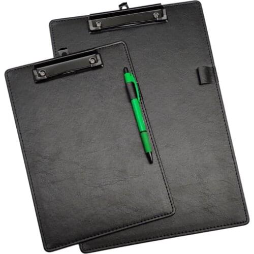 PU Leather A4 A5 File Paper Clip Board Writting Pad Folder Document Stationery