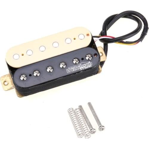 Wilkinson Classic Tone Ceramic Overwound Open Style Humbucker Bridge Pickup for Electric Guitar, Zebra