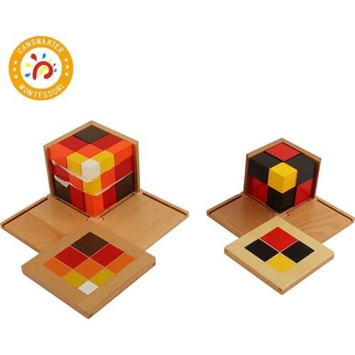 Montessori Material Math Toy Algebraic Binomial Cube Trinomial Cube Early Childhood Toys