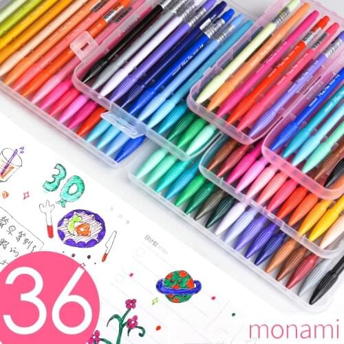 Monami Color Felt Tip Pen Set For Personal Organizer Sketch 0.5 mm Multi colour Liner Water-based Pigment Watercolor Art 3000