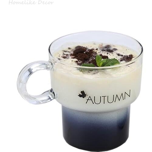 Set of 2pcs Blue Pink Glass Mug Modern Highlight Design Beer Juice Milk Cup Summer Drink Cup Drinkware for Couples