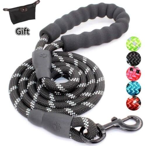 Reflective Dog Leash Nylon Rope for Large Dog Leash Strengthen Traction Harness for Big And Small Dog Medium Dog Lead Durable