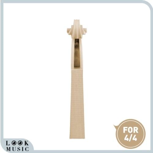 New High Quality Carved Maple White Violin Neck 4/4 Violin Parts For DIY Violin Luthier Violin Repair Bulid Wood Fiddle Neck