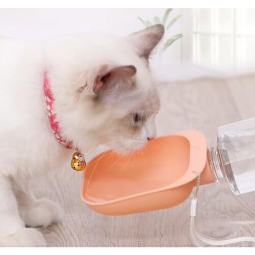 Dog Hiking Water Dispenser Pet Outdoor Portable Plastic Water Feeder Attach To Water Bottle Cat Water Fountain Pet Supplies