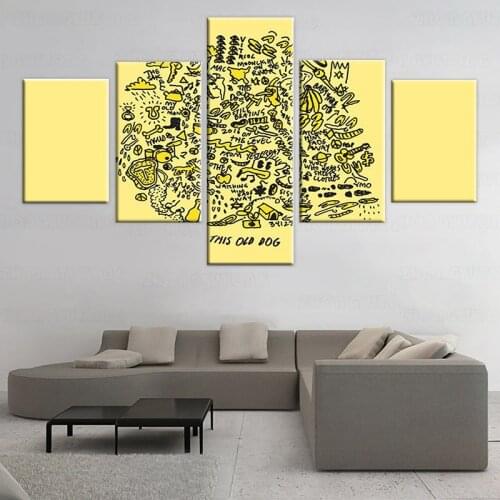 5 piece Posters and Prints Mac DeMarco This Old Dog Indie Rock Music Art Poster Canvas Painting Home Decor with frame