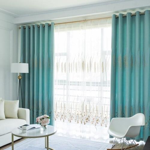 Luxury Curtains for Bedroom Thick Window Curtain Living Room Customized Curtains Plants Embroidered Drape