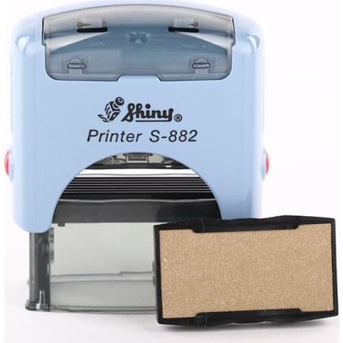 Taiwan 38x14mm Shiny S-882 Self Inking Rubber Stamp Seal Office Stationary Business Mini Active Letters Digitals Particles Stamp