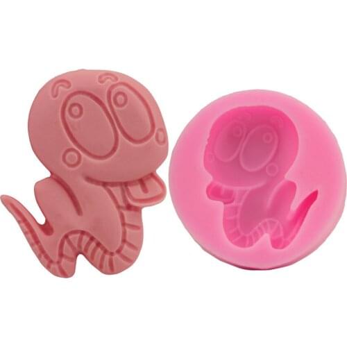 Snake silicone cake chocolate mold DIY silicone fondant baking decorating tool ice tray soap mold