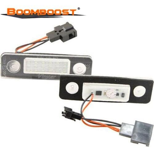 SMD3528 Number Plate Lamp Canbus Bulb Kit 12V 2Pcs For Volkswagen Skoda Octavia 1Z/Roomster 5J Car LED License Plate Lights