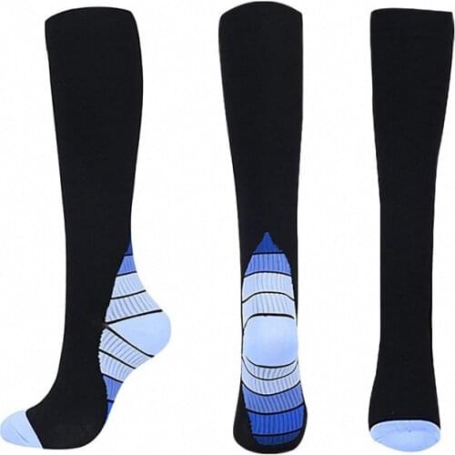 Sport Compression Socks Moisture Wick Stamina Long Sock Tights for Men Women Outdoor Runing Cycling Ski Football