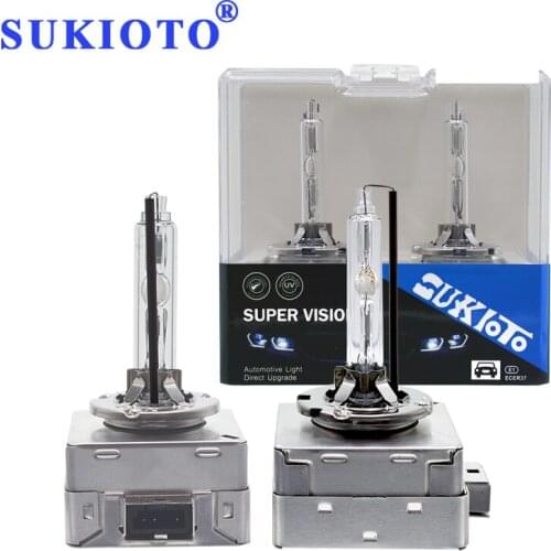 SUKIOTO 2PCS Metal Claw 55W D1S D2S D3S D4S 35W 6000K HID Xenon White Light Car Upgrade Headlight Bulbs 4300K 5000K 8000K