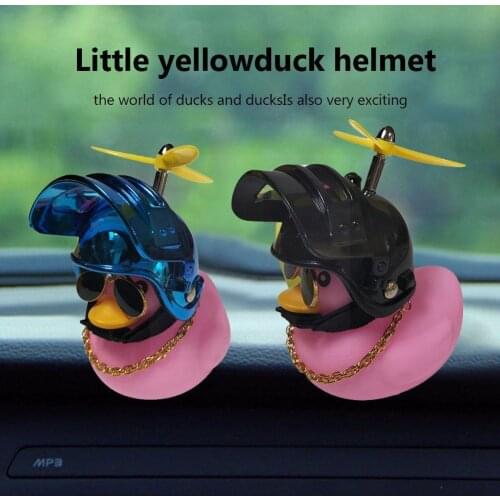 Car Interior Decoration Little Pink Duck With Helmet In Decoration Car For Bike Sound Car Ornament The With Motorcycle Duck U0X8