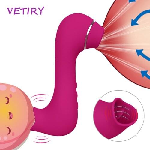 Sucking Vibrator Sex Toy for Women Nipple Sucker Vibrator Female Clitoris Stimulator Licking Tongue for Adults Sex Toys Sex Shop