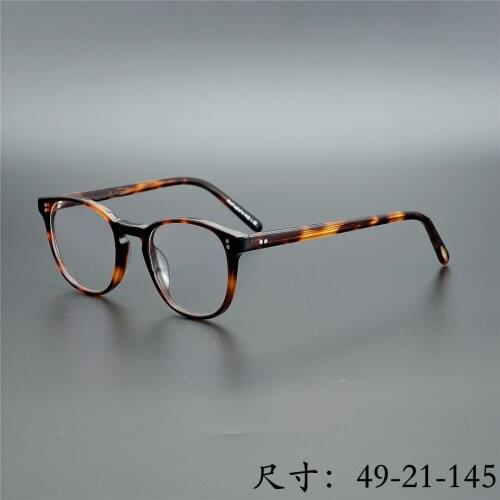 Vintage mixed color Acetate eyeglass frame OV5219 Retro oval shape simple style women men eyewear Update version for prescrption