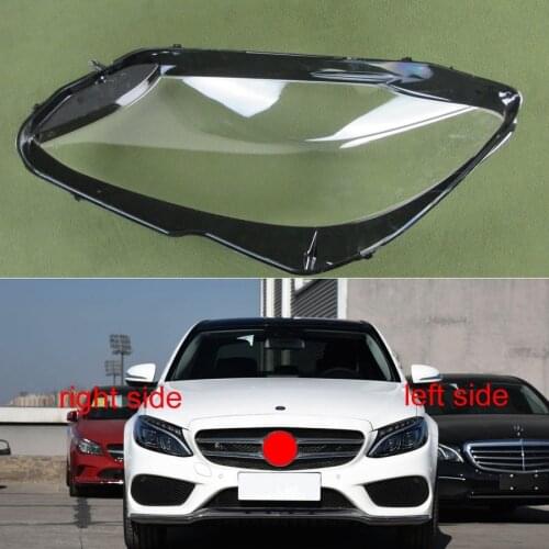 For 2015 2016 2017 2018 Mercedes Benz W205 C180 C200 C260L C280 C300 C400 Lampshades Headlamps Transparent Headlight Shell Glass