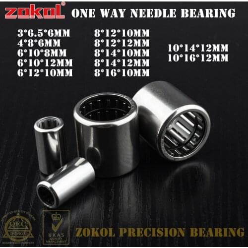 ZOKOL HF0306 HF0406 HF0608 HF0612 EWC0608 One way needle roller bearing 3*6.5*6mm 4*8*6mm 6*10*8mm 6*10*12mm