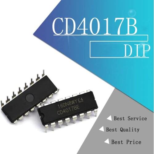 10pcs/lot CD4017 CD4017B CD4017BE 4017 DECADE COUNTER DIVIDER IC new original