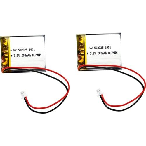 2 Li-Po 502025 3.7V 150mAh Lithium Polymer Battery MP3 / Bluetooth/for Backup