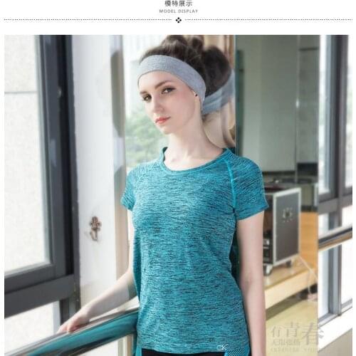 2018 Dry Quick gym t shirt compression tights womens sport t shirts running short sleeve t-shirts fitness women t-shirts & tops