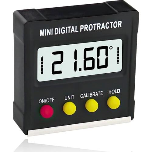 360 Degree Mini Digital Protractor Inclinometer Magnetic Angle Ruler Inclination Box Level Meter Measuring Tools