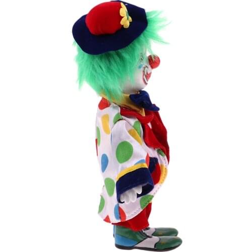 7inch Funny Clown Porcelain Joker Doll, Valentin Gift for Him or Girlfriend, Halloween Decoration Home Table Desk Top Ornaments
