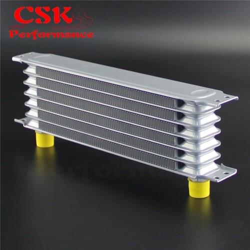 7 Row AN10 Aluminum Engine Transmission Oil Cooler Fits For Nissan Toyota Honda VW