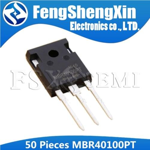 50pcs MBR40100PT TO-247 MBR40100 TO247 MBR40100PTG TO-3P 40A 100V SCHOTTKY BARRIER RECTIFIERS