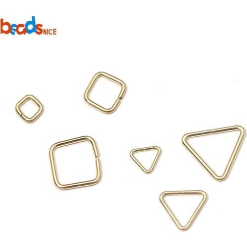 Beadsnice Gold Filled Triangle Square Open Jump Rings DIY Jewelry Findings Closed Jump Rings Wholesale Jewelry 40090